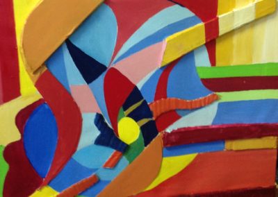 CAMILLA E IL GATTO “NISSA”, 40x50 pittura ad olio su tela, tecnica mista 2017