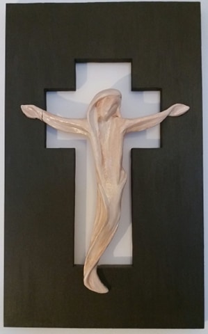 … ognuno ha la sua Croce | Creta su legno cm. 66x40